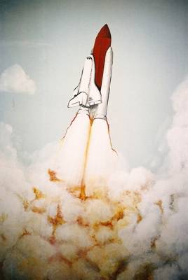 Space shuttle mural