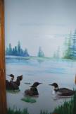 Lake with ducks mural