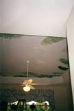Painted palms on the ceiling